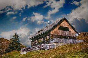 chalet de campagne dans un camping nature